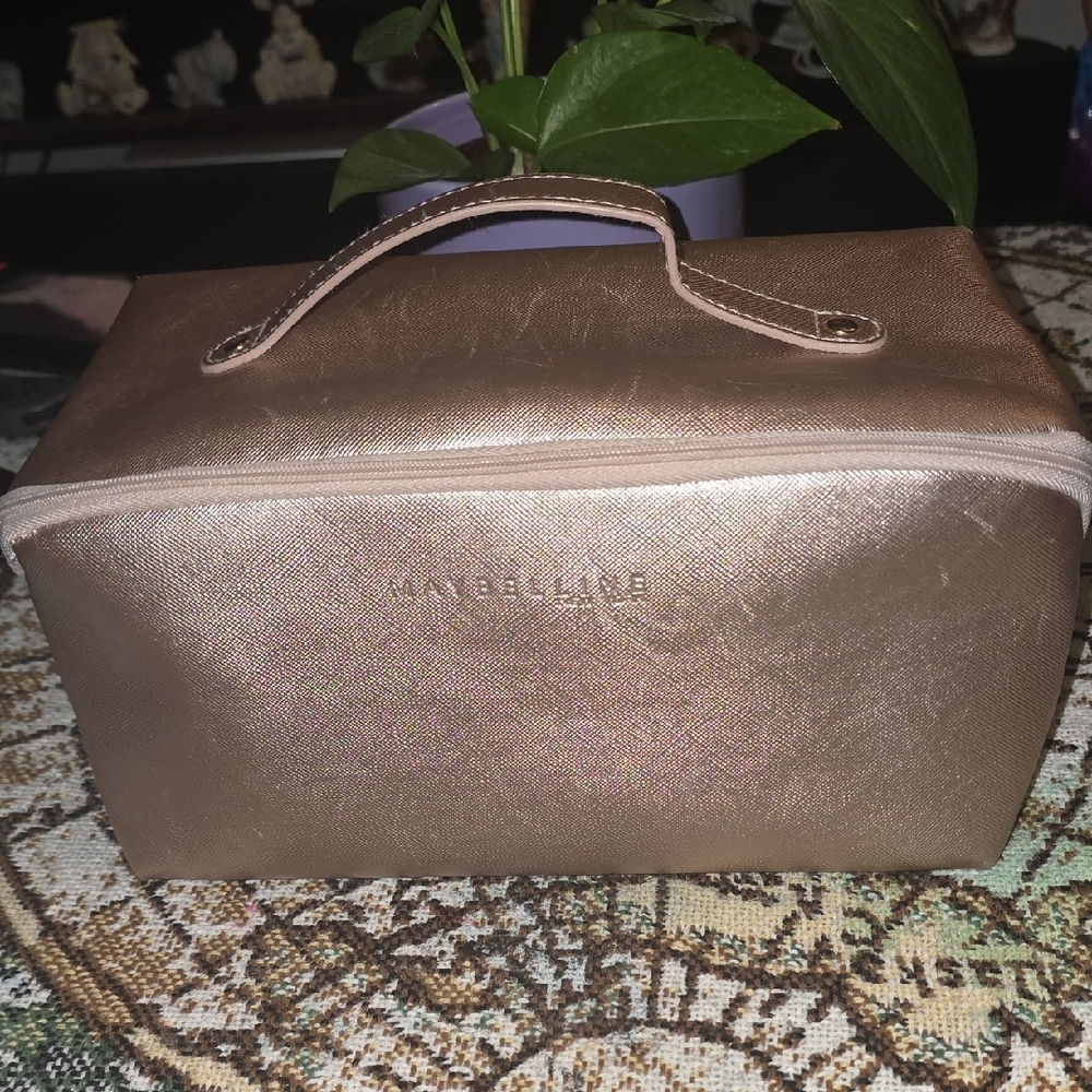 Maybelline Rose Gold Travel Cosmetic Bag